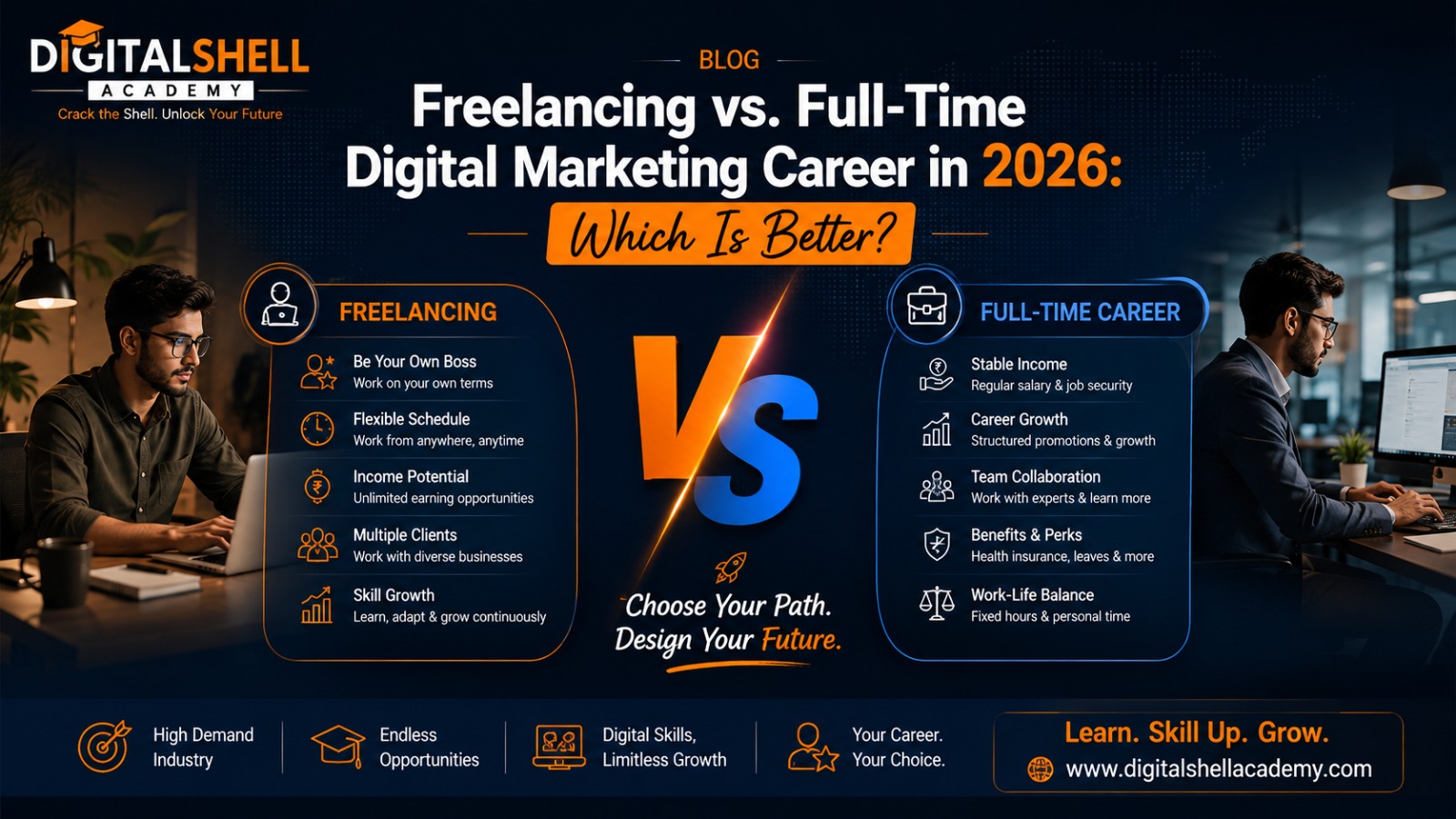 Freelancing vs. Full-Time Digital Marketing Career in 2026