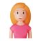 Set of 3d portraits of happy people on a white background. Cartoon characters woman and man, vector illustration.
